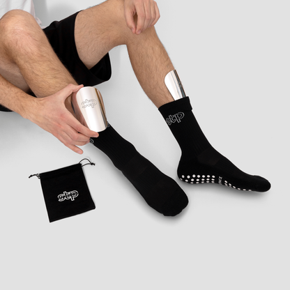 Silver Soccer Mini Shin Pads