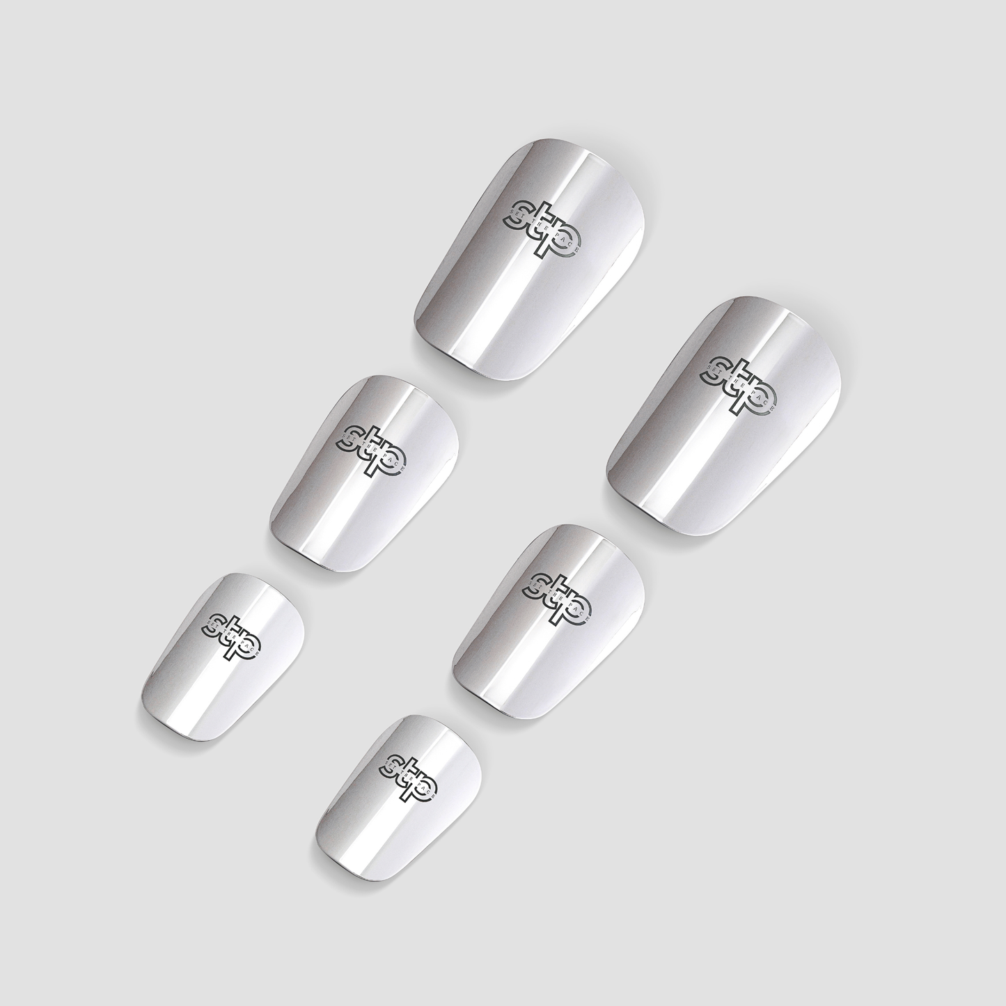 Silver Soccer Mini Shin Pads