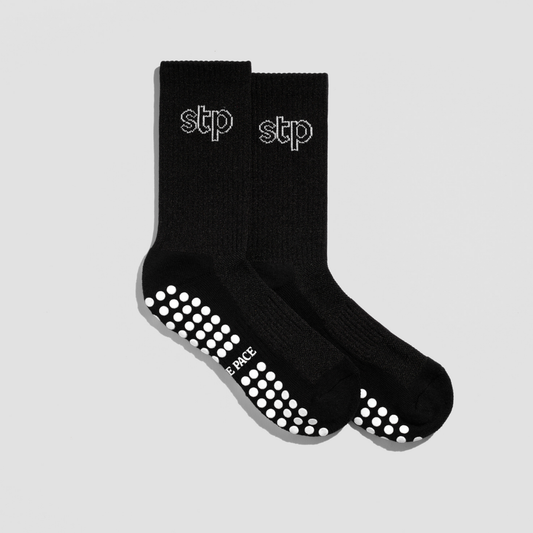 Black Athletic Grip Socks