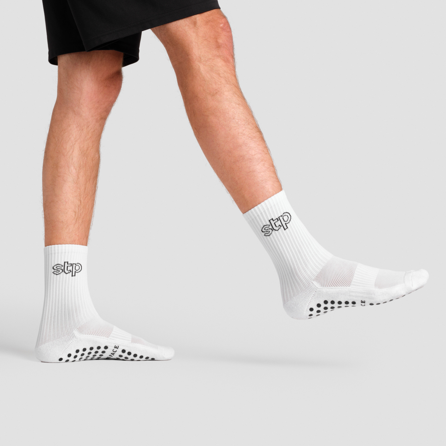 White Athletic Grip Socks