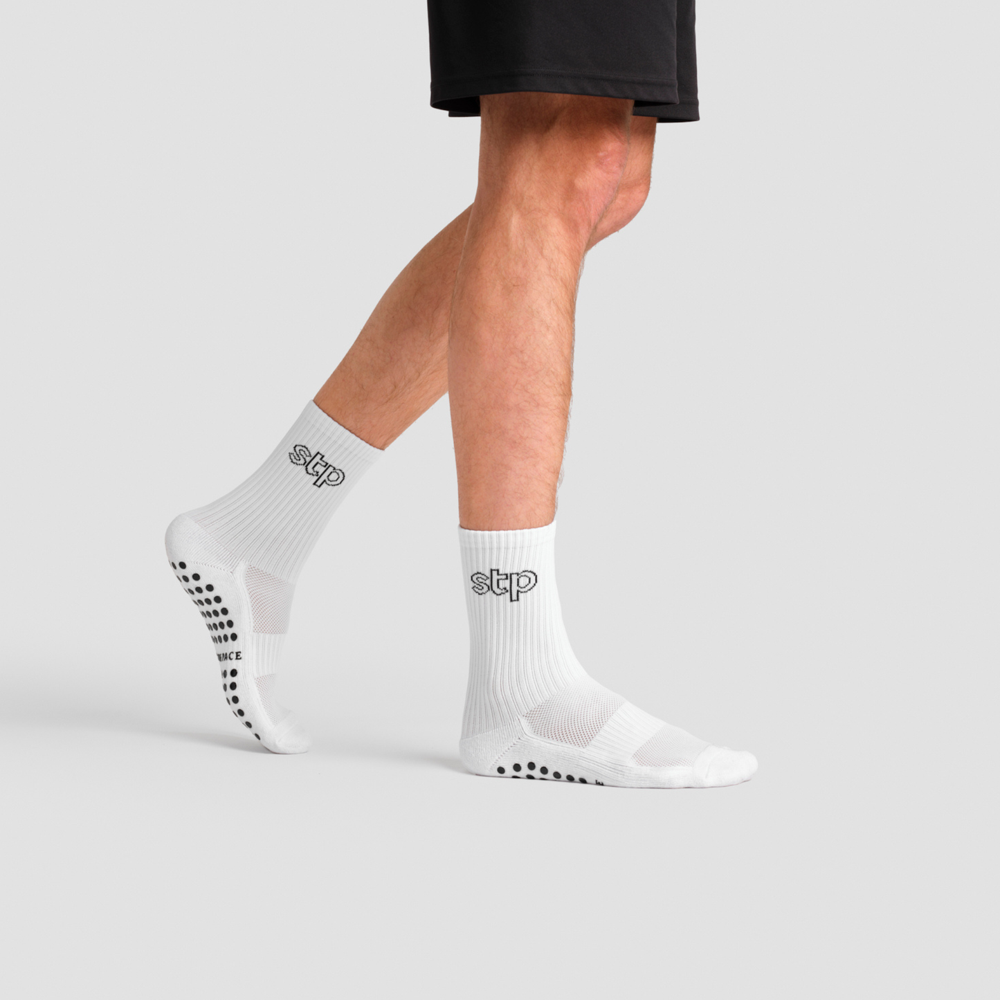 White Athletic Grip Socks