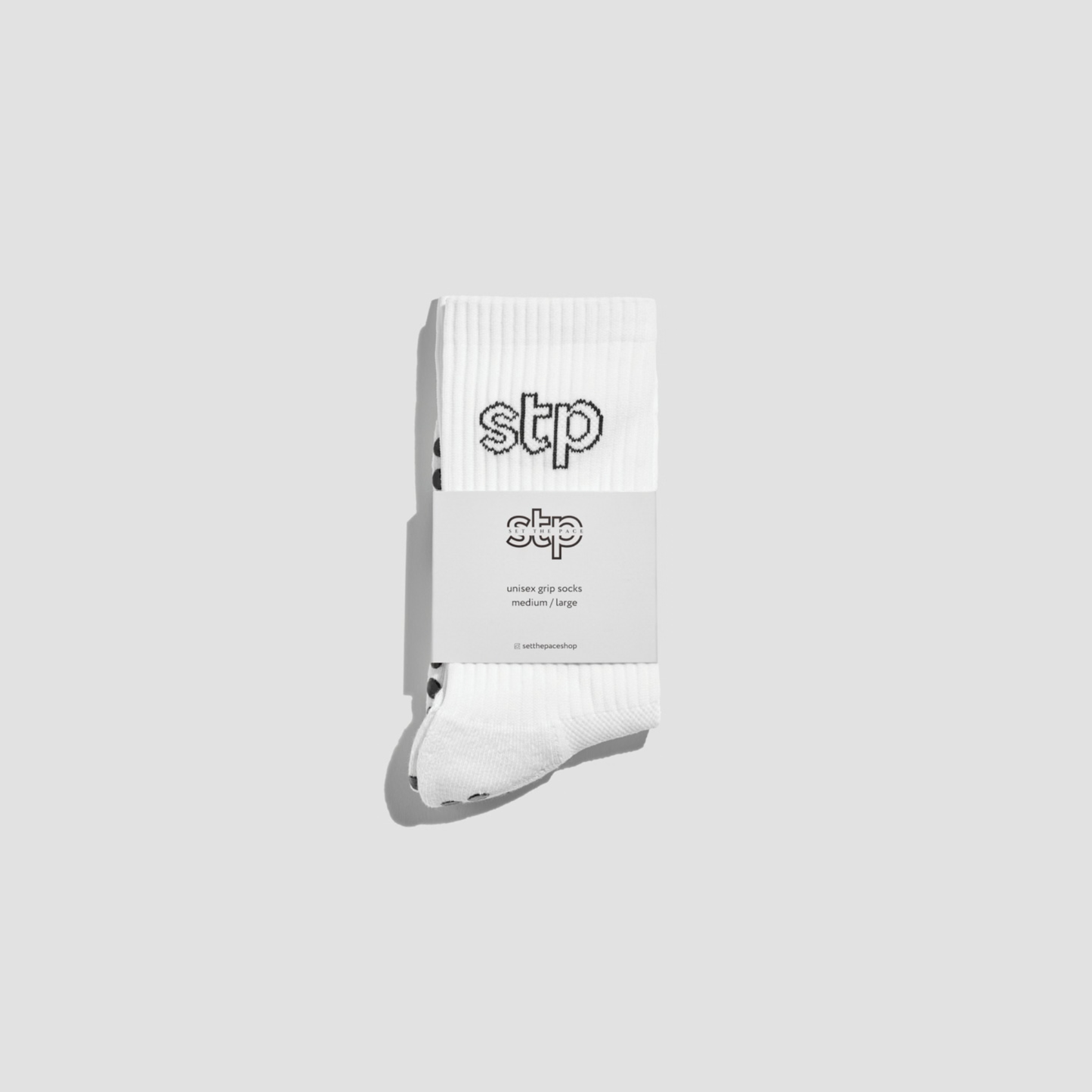 White Athletic Grip Socks